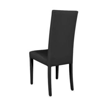 Chaise Nancy en similicuir noir