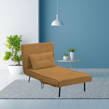 Fauteuil-lit Quarzo sans accoudoirs couleur moutarde