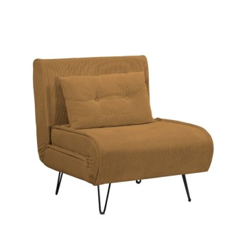 Fauteuil-lit Quarzo sans accoudoirs couleur moutarde