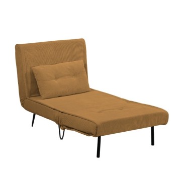 Fauteuil-lit Quarzo sans accoudoirs couleur moutarde