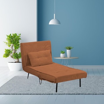 Fauteuil-lit Quarzo sans accoudoirs couleur rouille