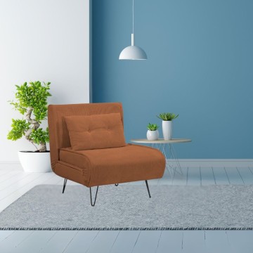 Fauteuil-lit Quarzo sans accoudoirs couleur rouille