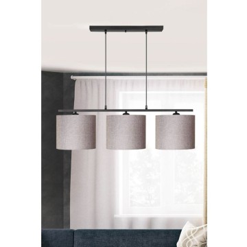 Lampe suspendue Medusa ASZ1532 avec abat-jour en tissu beige