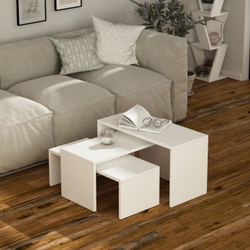 Kanta trio tables basses blanc