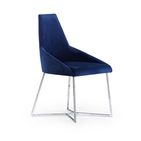 Chaise Enzio parlement tissu bleu Chaise Enzio parlement tissu bleu