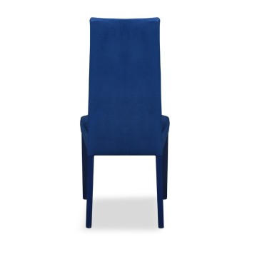 Chaise Montecarlo à 3 boutons en velours bleu