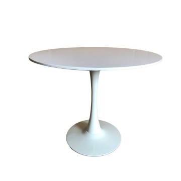 Table ronde Derek blanche 90x90x73H