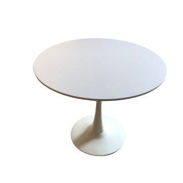 Table ronde Derek blanche 90x90x73H