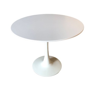 Table ronde Derek blanche 90x90x73H