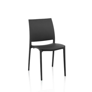 Chaise ergonomique Curtis en polypropylène noir