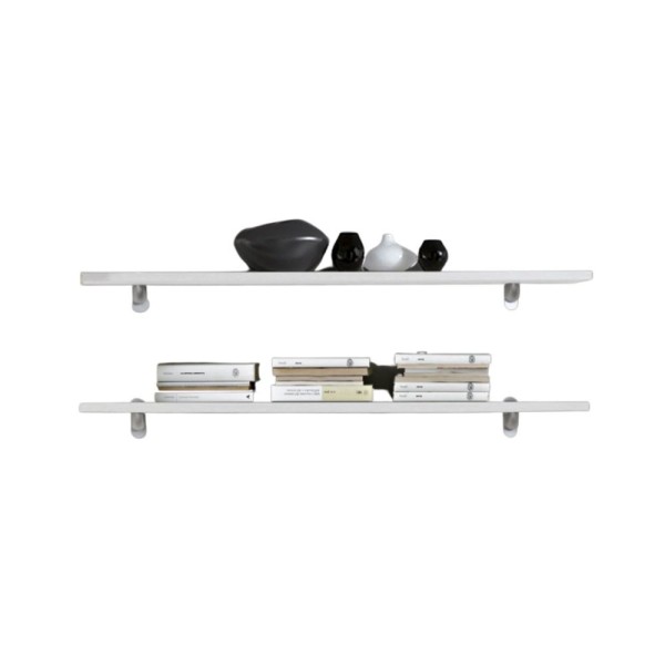 Paire d'étagères en frêne blanc 120x23x2,2h LAMILMEN120BF Paire d'étagères en frêne blanc 120x23x2,2h LAMILMEN120BF