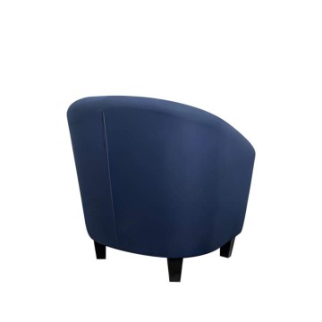 Fauteuil en tissu bleu Halong