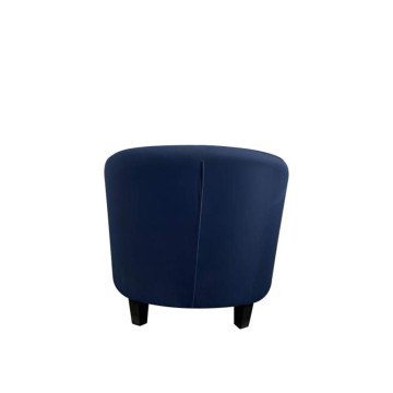 Fauteuil en tissu bleu Halong