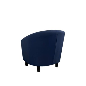 Fauteuil en tissu bleu Halong