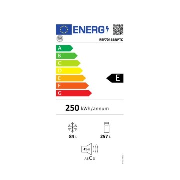 Bertazzoni REF704BBNPTC Réfrigérateur encastrable 70 cm 341 lt total NO FROST
