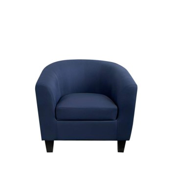 Fauteuil en tissu bleu Halong