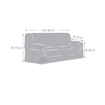 Housse universelle Levante beige 140/180 avec lacets