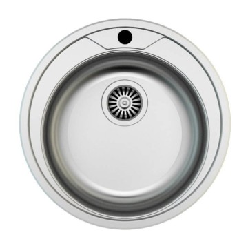 SA02 évier rond encastrable en acier inoxydable diamètre 51 cm