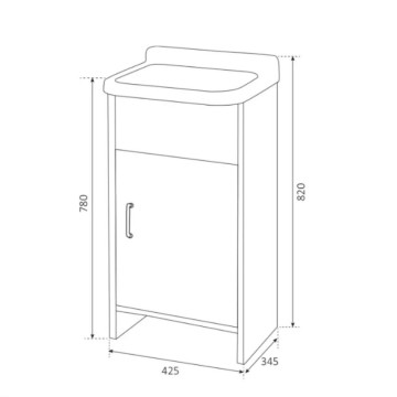 Lavabo extérieur en résine blanche Rocco 42,5x34,5x82