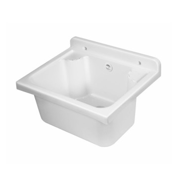 Lavabo extérieur en résine blanche Rocco 42,5x34,5x82