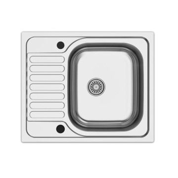 Kitchenette 120 mélèze blanc avec évier et plaque vitrocéramique 120x60x85H