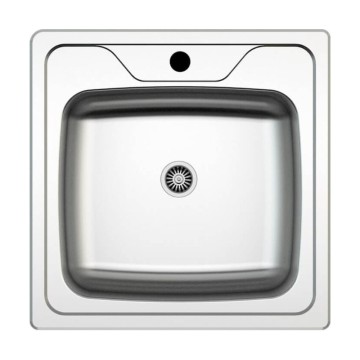 Kitchenette80 mélèze blanc avec évier et plaque vitrocéramique 80x60x85H