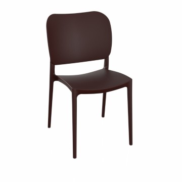 Chaise en polypropylène couleur bronze au design élégant Orbita
