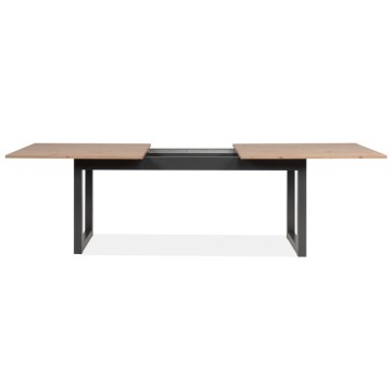 Table à rallonge 200x90x75H Denver80C coloris chêne anthracite.