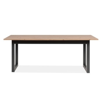 Table à rallonge 200x90x75H Denver80C coloris chêne anthracite.