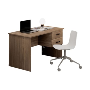 Bureau Tiffany à deux tiroirs 119x64x75h couleur noyer naturel