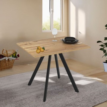 Table fixe rectangulaire Lucas en chêne : élégance et style 90x70x75H