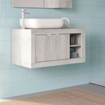 Basic92 92x47x47H armoire de toilette murale en pin blanc