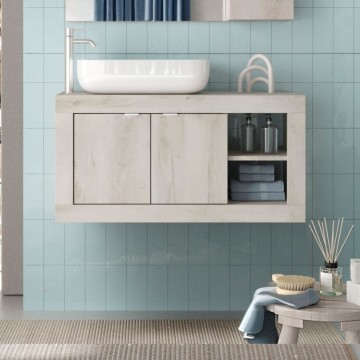 Basic92 92x47x47H armoire de toilette murale en pin blanc