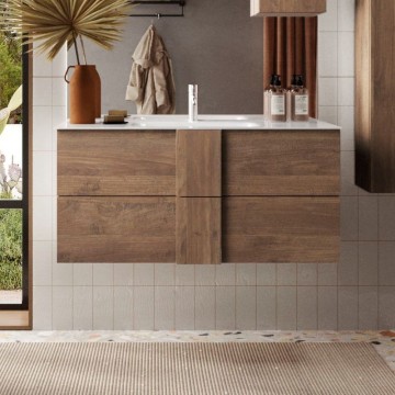 Jupiter100 mercure chêne armoire de toilette 101x47x51H