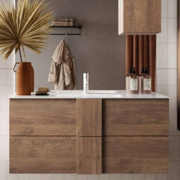 Jupiter80 mercure chêne meuble de salle de bain suspendu 80x47x51H