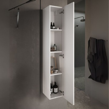 Basic1 colonne de salle de bain murale blanc brillant 25x26x138H
