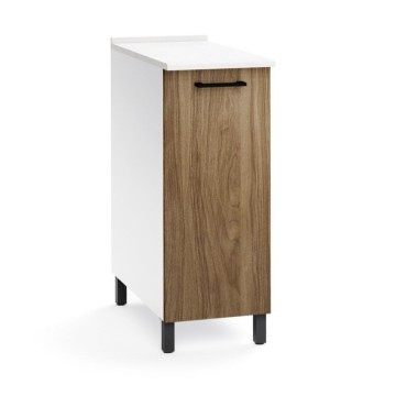 Elément bas de cuisine avec porte 30x50x85H coloris noyer naturel