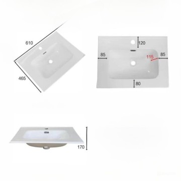 Armoire de toilette suspendue vert olive 2 tiroirs Invicta 60x45x48H