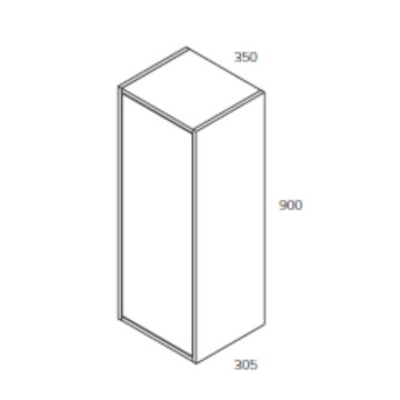 Meuble de salle de bain Push noir mat 35x30.5x90H