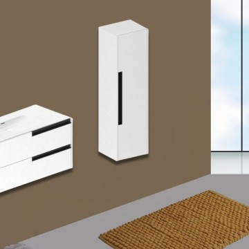 Colonne de salle de bain modulaire murale blanche 35x30x120H