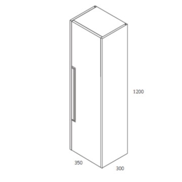Colonne de salle de bain modulaire murale blanche 35x30x120H