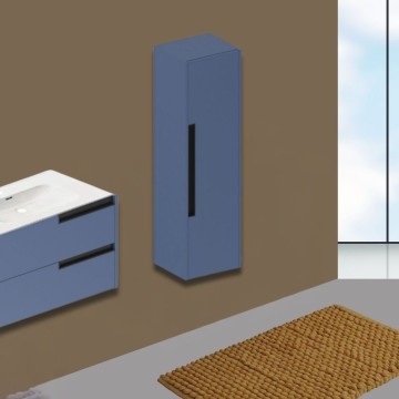 Colonne de salle de bain modulaire murale en bleu clair 35x30x120H