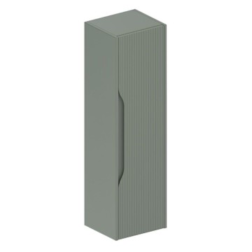 Caisson de salle de bain mural Soho vert mat avec effet nervuré 35x30x120H