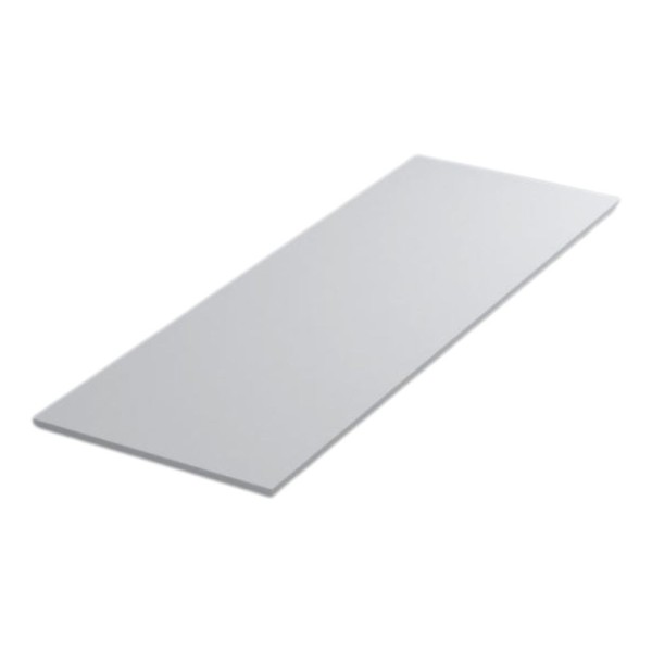 Plan de toilette rectangulaire en aggloméré blanc brillant hydrofuge 100x46x1.9H Plan de toilette rectangulaire en aggloméré blanc brillant hydrofuge 100x46x1.9H