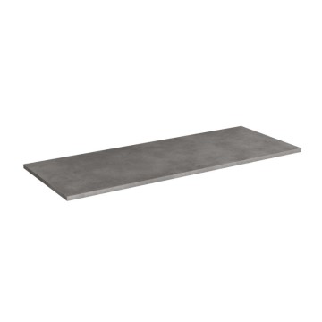 Plan vasque rectangulaire en aggloméré de couleur ciment hydrofuge 120x46x1.9H