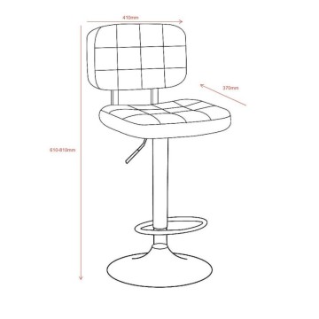 Tabouret Mavi en simili-cuir marron et base noire : Style, confort et fonctionnalité pour votre espace