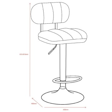 Tabouret de bar Tati en simili cuir marron - Style et confort dans un design contemporain