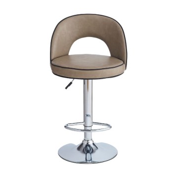 Tabouret Lisa en similicuir couleur tourterelle : élégance et confort en une seule solution