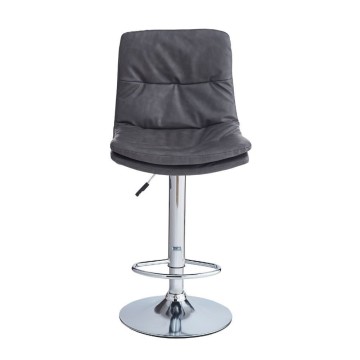 Tabouret en simili-cuir gris Paco : style et fonctionnalité pour votre environnement