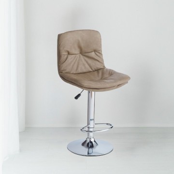 Tabouret en simili-cuir couleur tourterelle Paco : style et fonctionnalité pour votre environnement